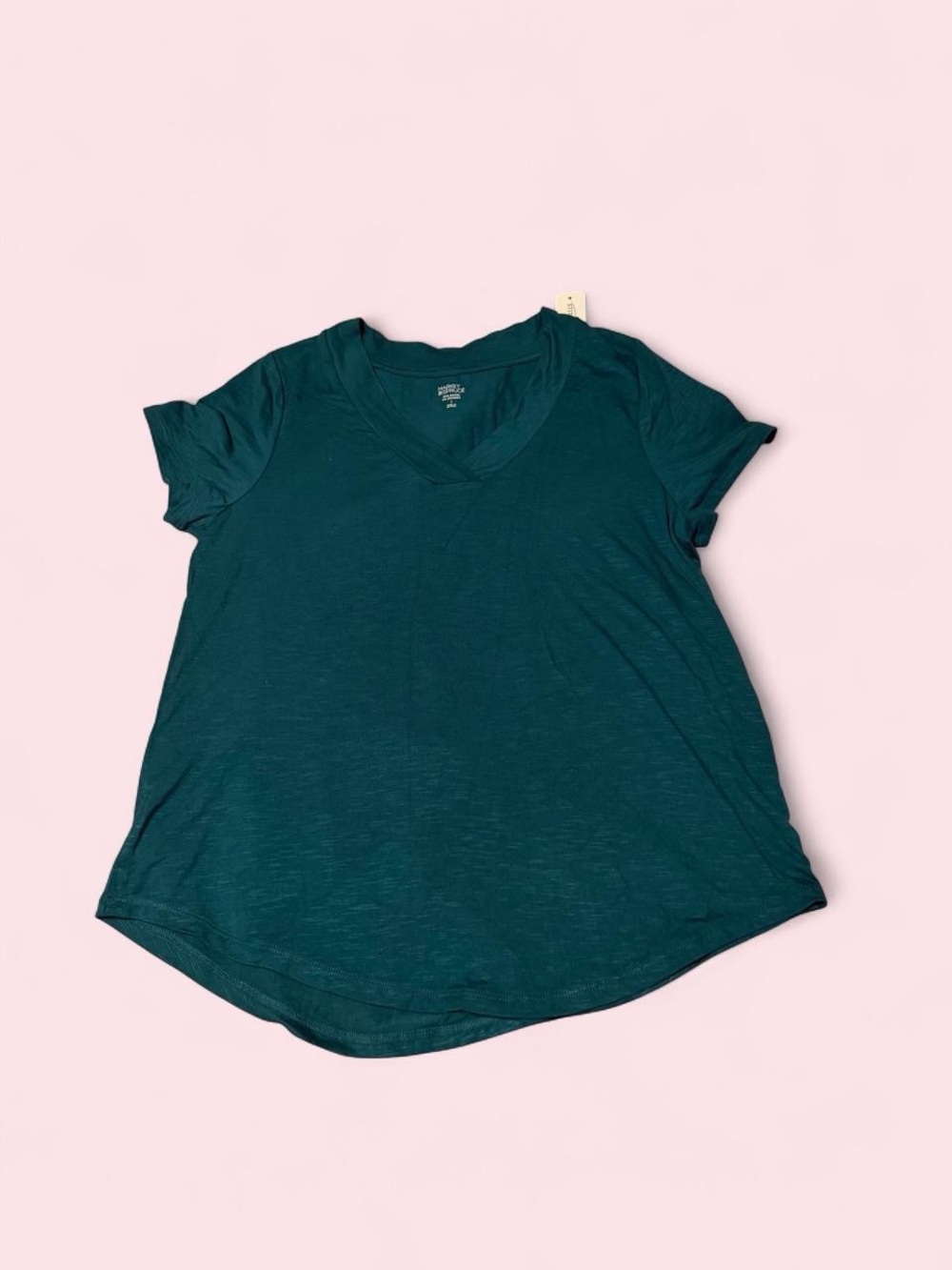Women's Teal V-Neck Short Sleeve Tee by market and spruce nwt